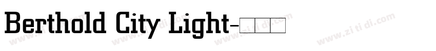 Berthold City Light字体转换